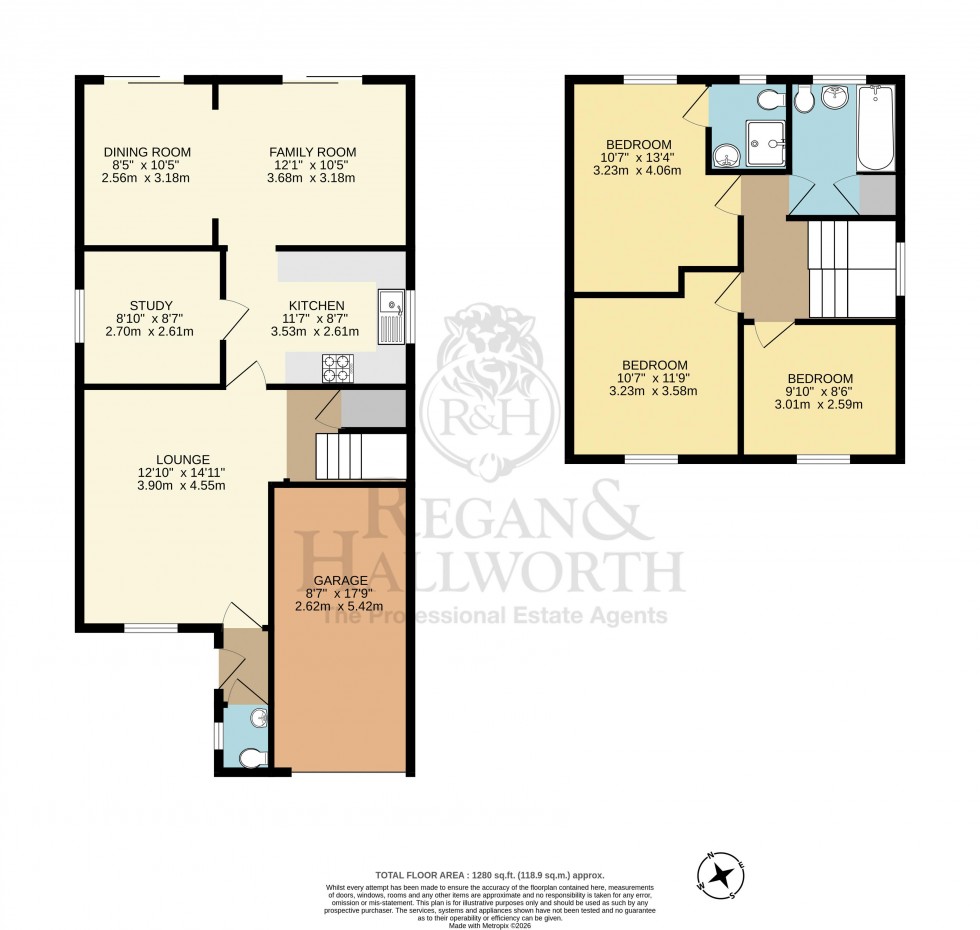 Floorplan for Southlands Avenue, Standish, WN6 0TT