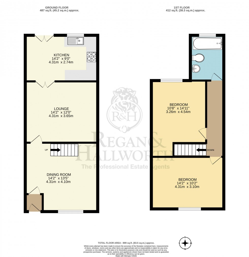 Floorplan for Platt Lane, Standish, WN1 2XF