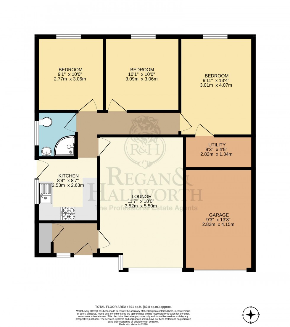 Floorplan for Kiveton Drive, Ashton-In-Makerfield, WN4 9EX