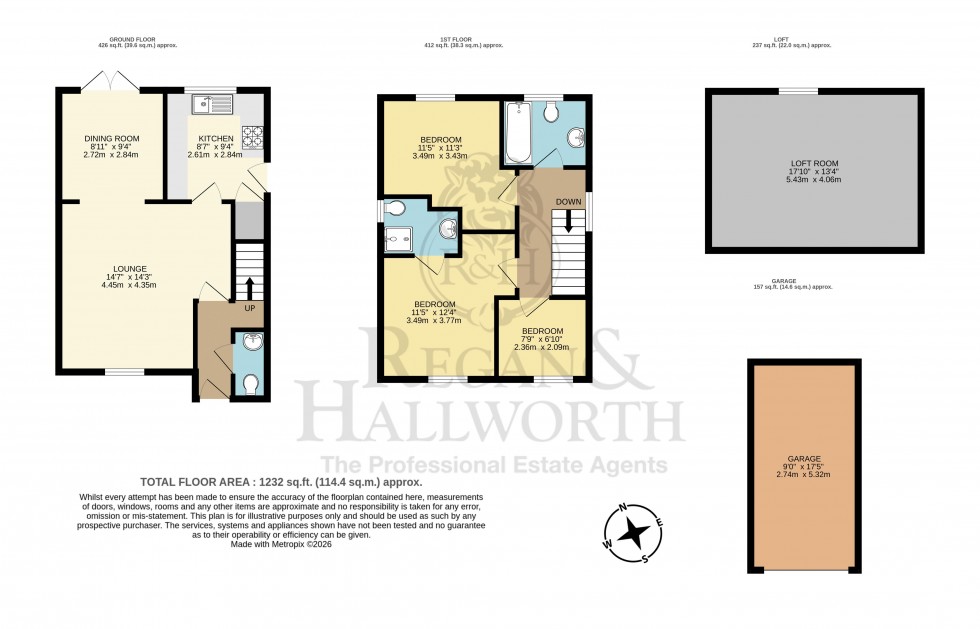 Floorplan for Teal Close, Haresfinch, St. Helens, WA11 9YL