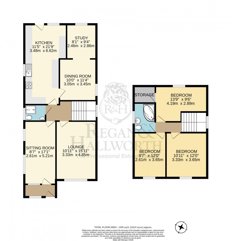 Floorplan for Fairhurst Drive, Parbold, WN8 7DJ