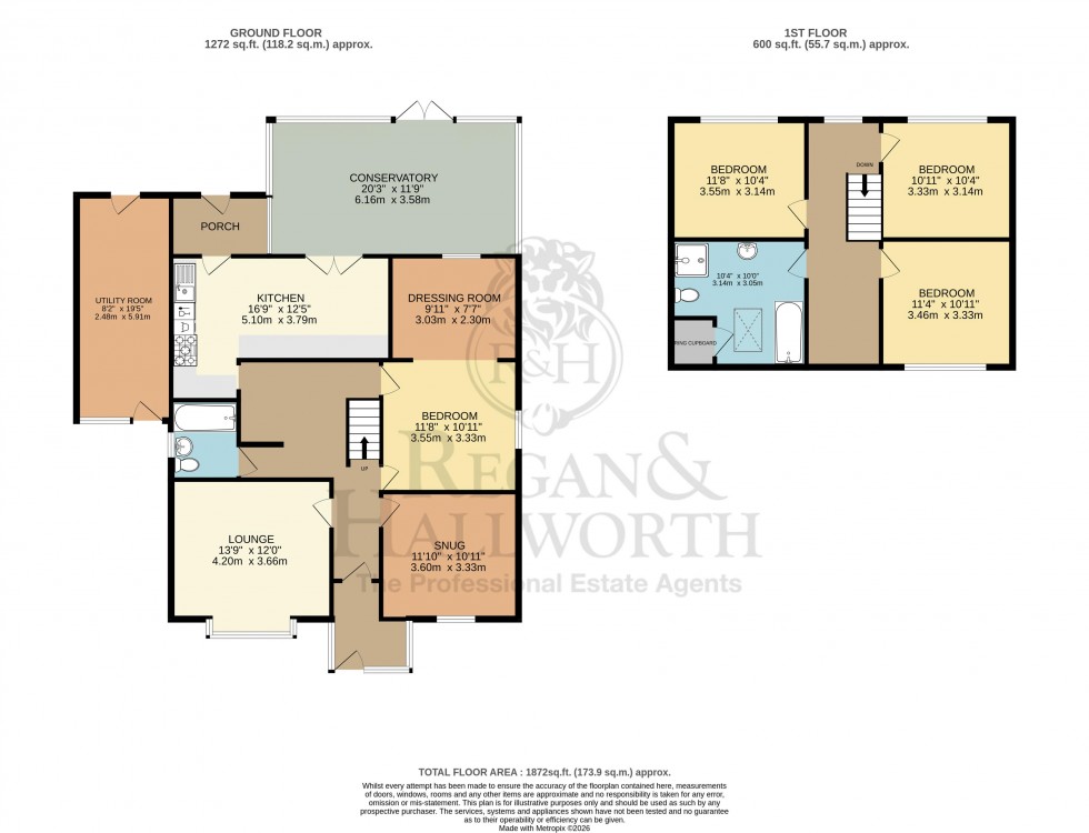 Floorplan for The Sycamore, Town Lane, Charnock Richard, PR7 5HP