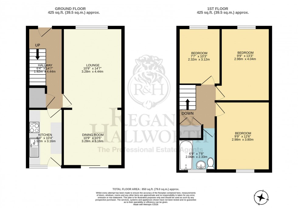 Floorplan for Sheldon Avenue, Standish, WN6 0LW