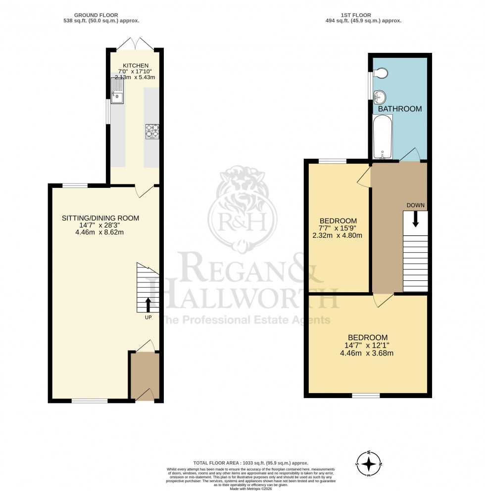 Floorplan for Leigh Road, Hindley Green, WN2 4XG