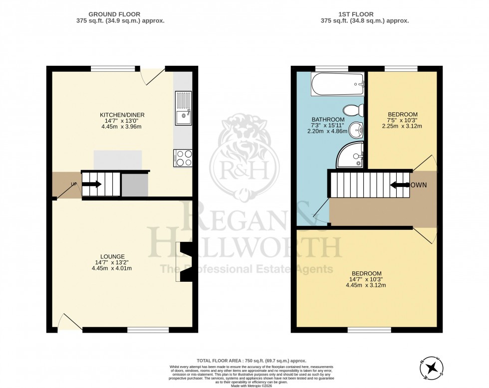 Floorplan for Sandy Lane, Lowton, WA3 1DQ