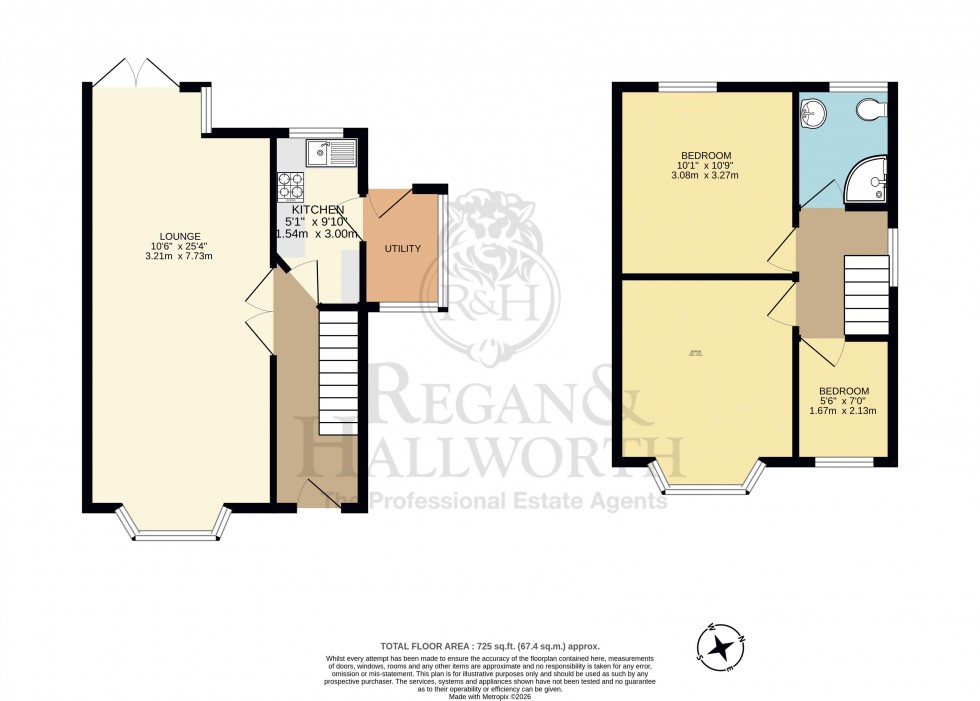 Floorplan for Wynard Avenue, Whelley, WN1 3NS
