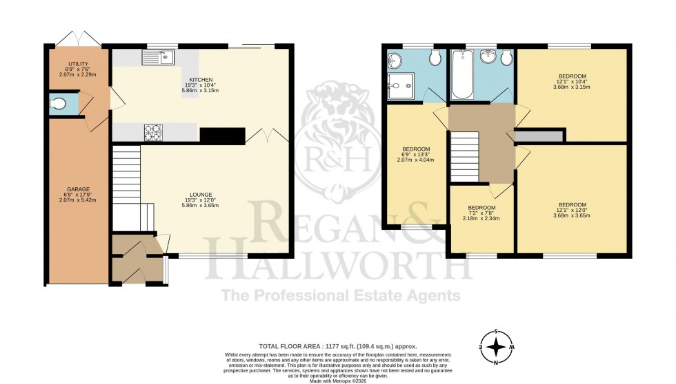 Floorplan for Devon Drive, Standish, WN1 2TG