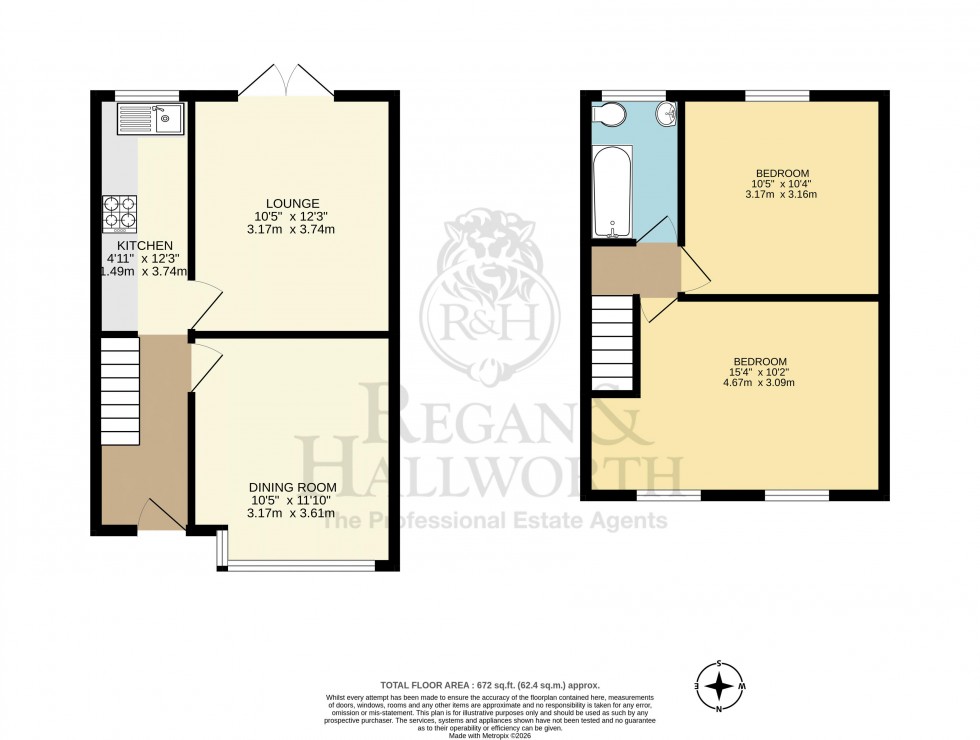Floorplan for Highfield Avenue, Whelley, WN1 3UF