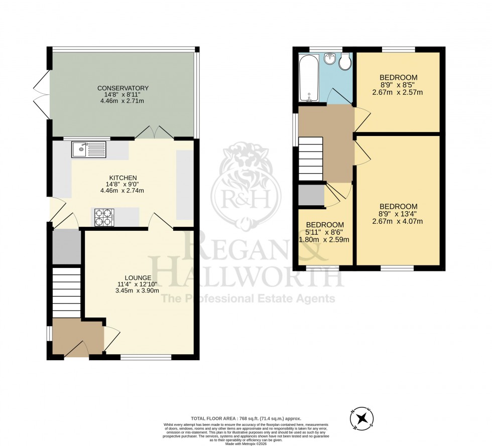 Floorplan for Hawkshaw Close, Aspull, WN2 1EJ