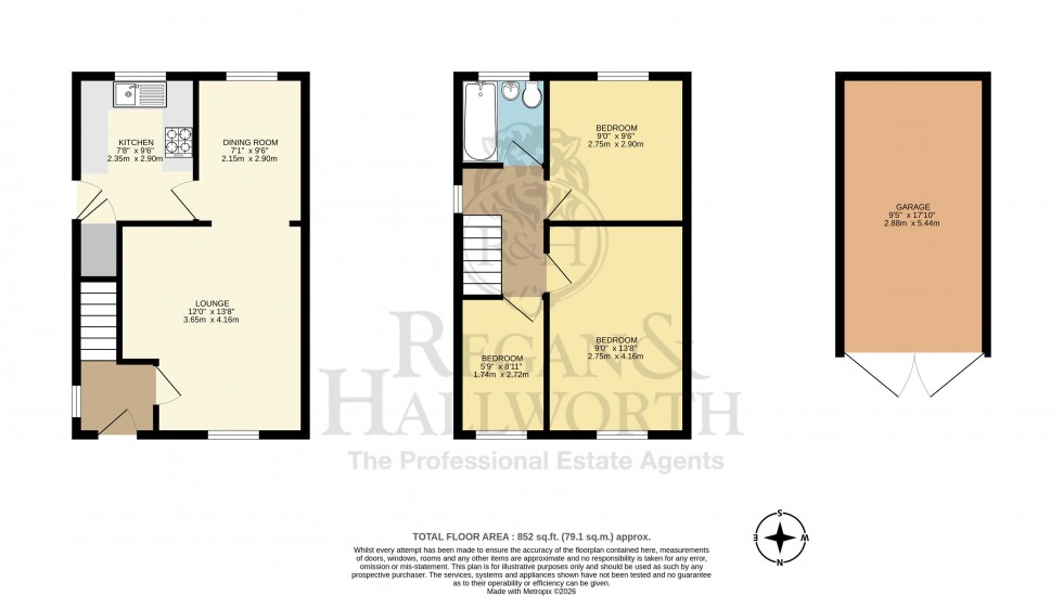 Floorplan for Barbrook Close, Standish, WN6 0SX