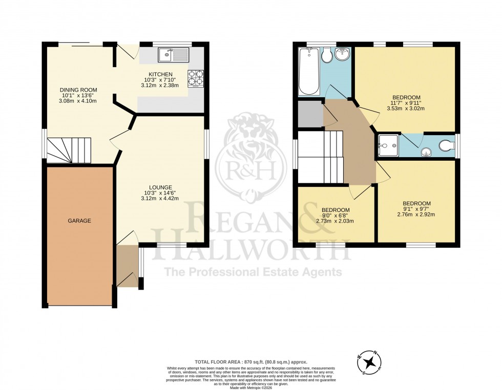 Floorplan for Churchlands Lane, Standish, WN6 0XU