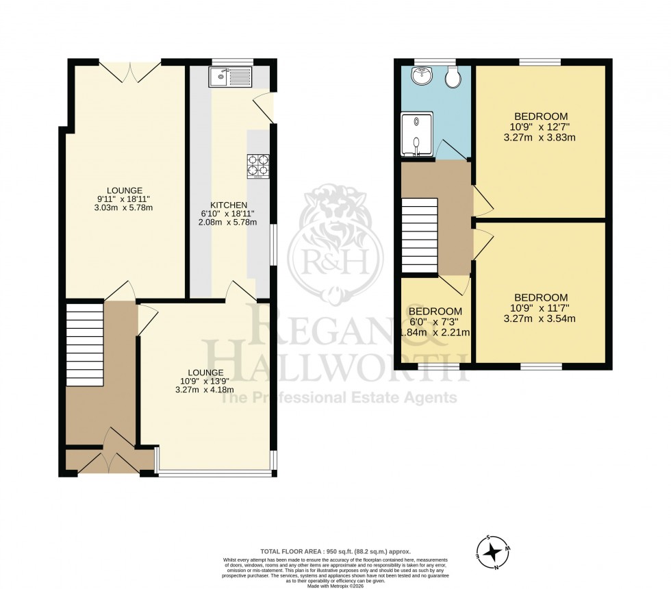 Floorplan for Orrell Gardens, Orrell, WN5 8NA
