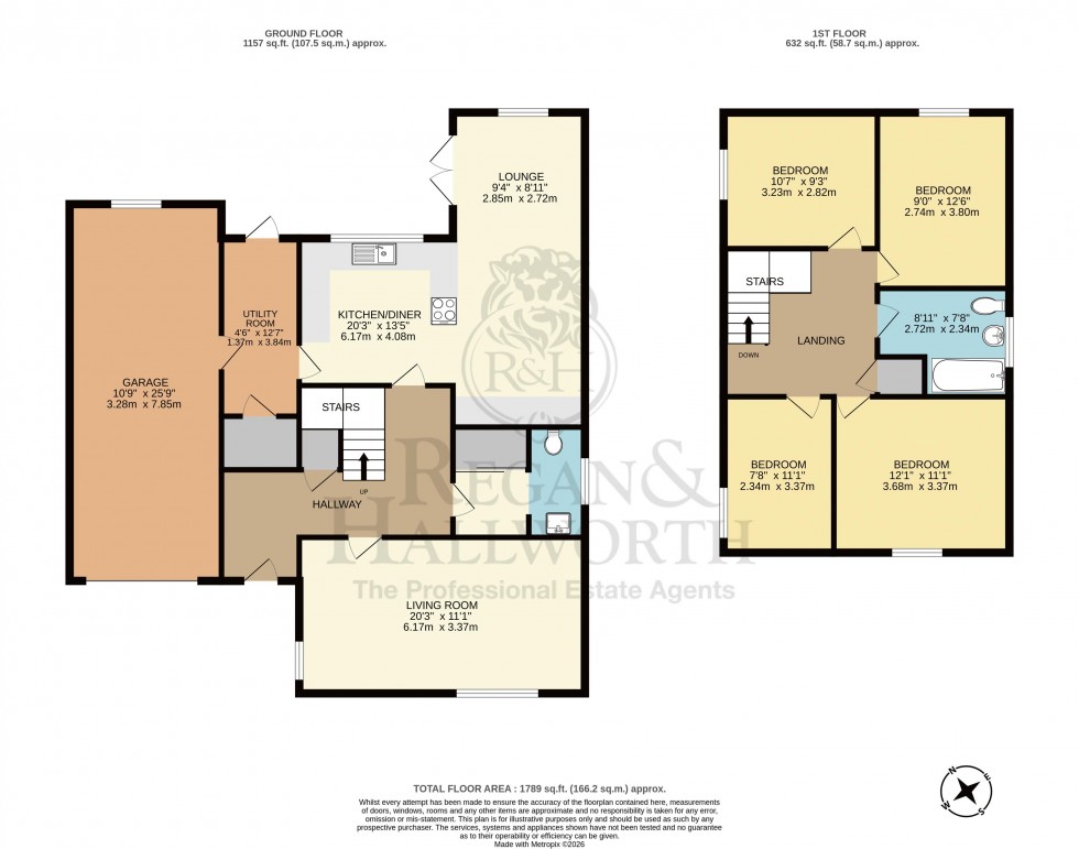 Floorplan for Whitley Crescent, Whitley, Wigan, WN1 2PU