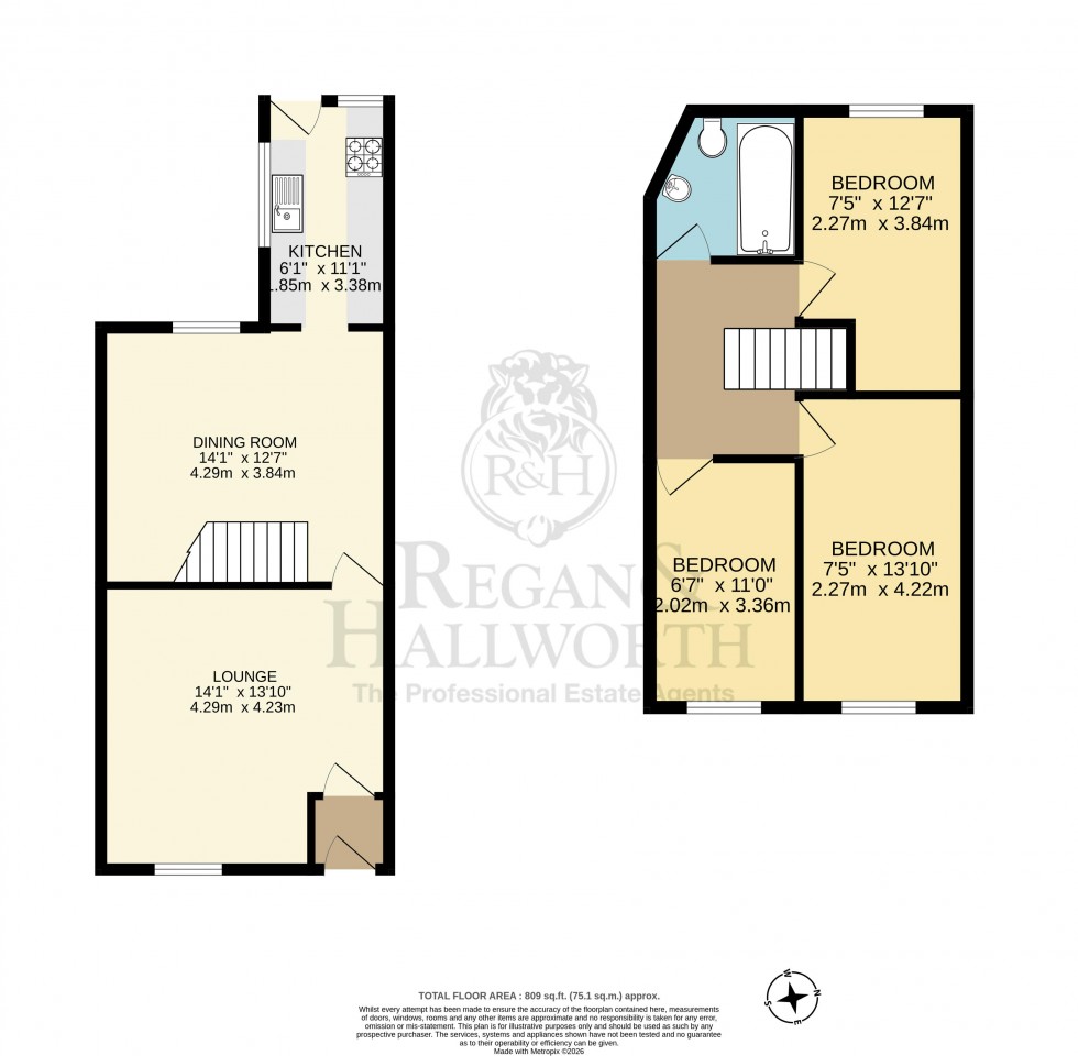 Floorplan for Upper St. Stephen Street, Wigan, WN5 7DR