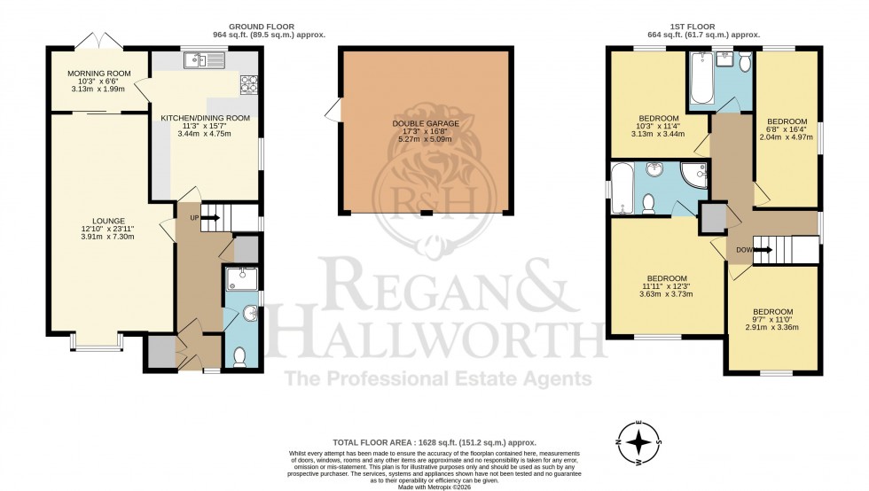 Floorplan for Appley Close, Appley Bridge, WN6 9HA