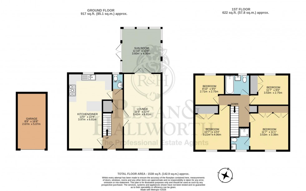 Floorplan for Fairview Drive, Adlington, PR6 9ST