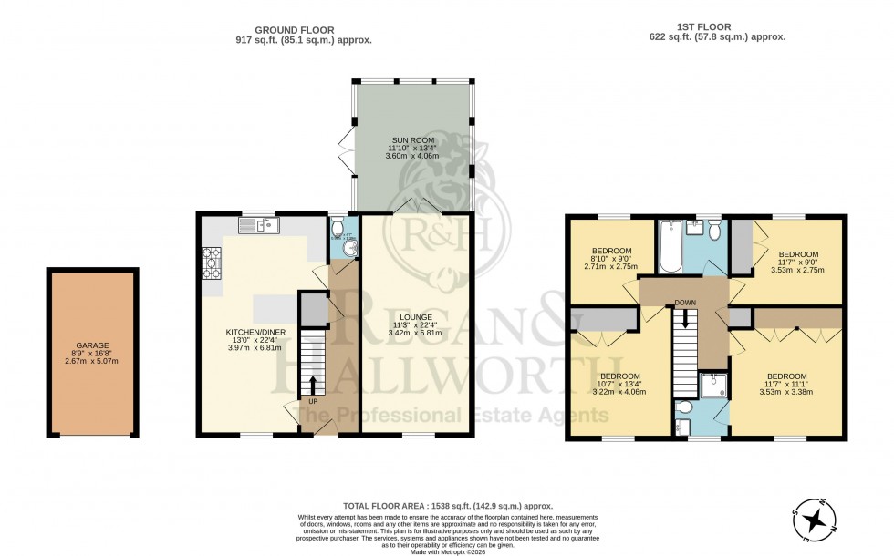Floorplan for Fairview Drive, Adlington, PR6 9ST