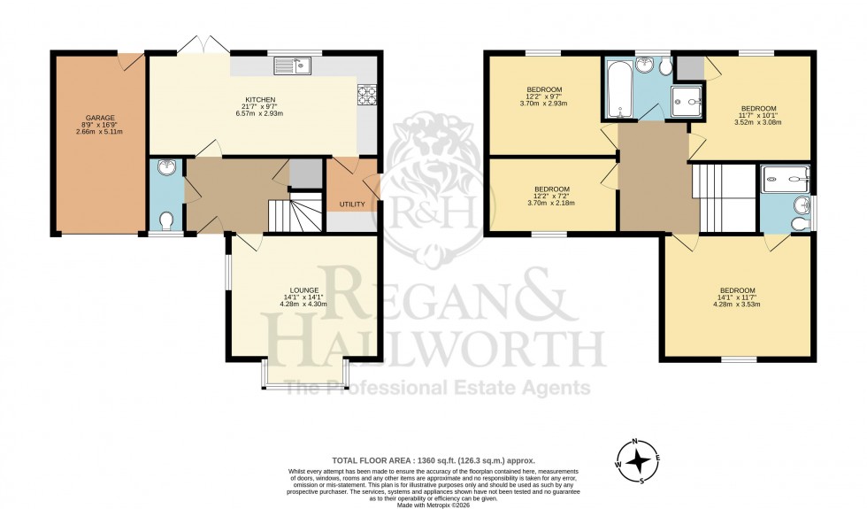 Floorplan for North Union Drive, Standish, WN6 0FL
