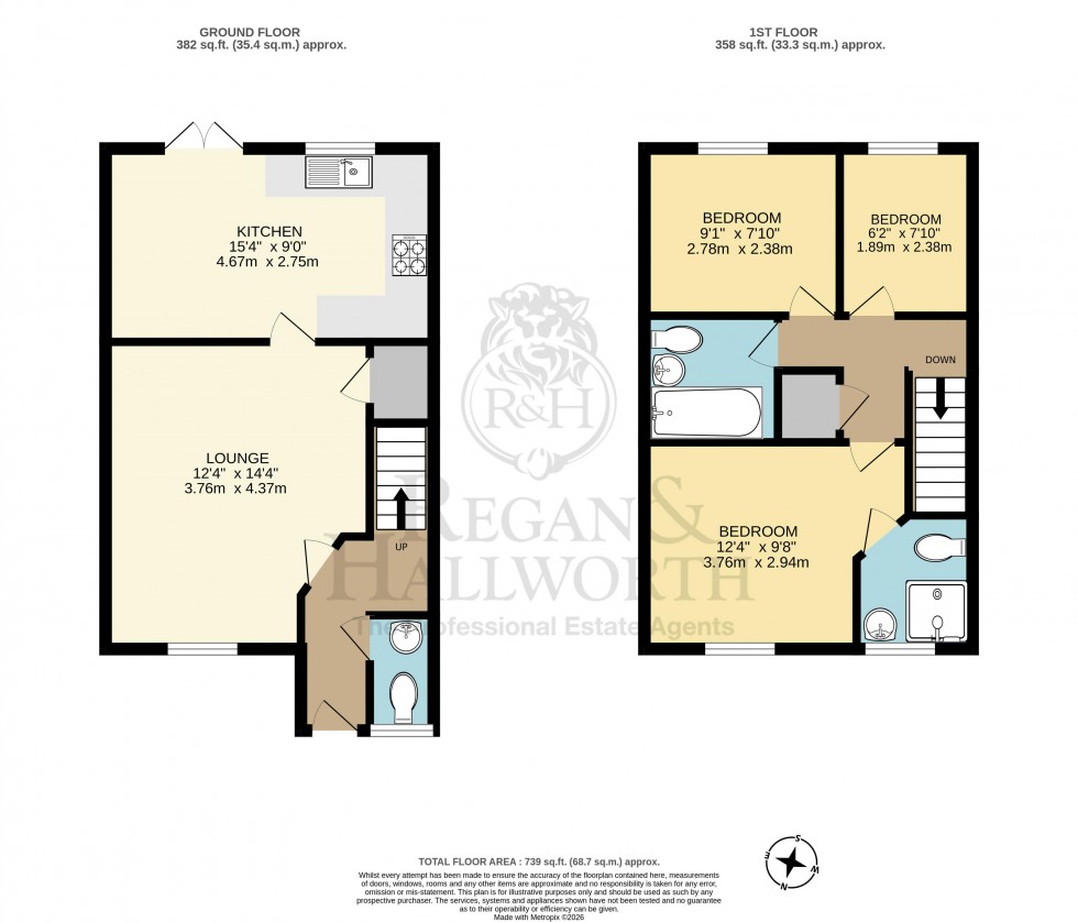 Floorplan for Hartley Green Gardens, Billinge, WN5 7GB