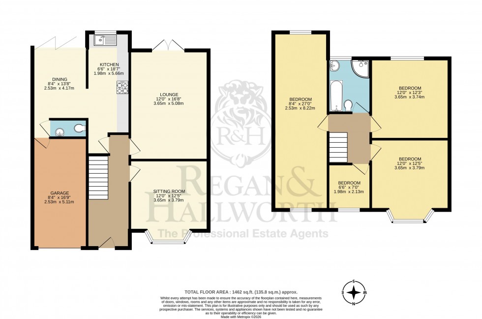 Floorplan for Coleridge Avenue, Orrell, WN5 8HS