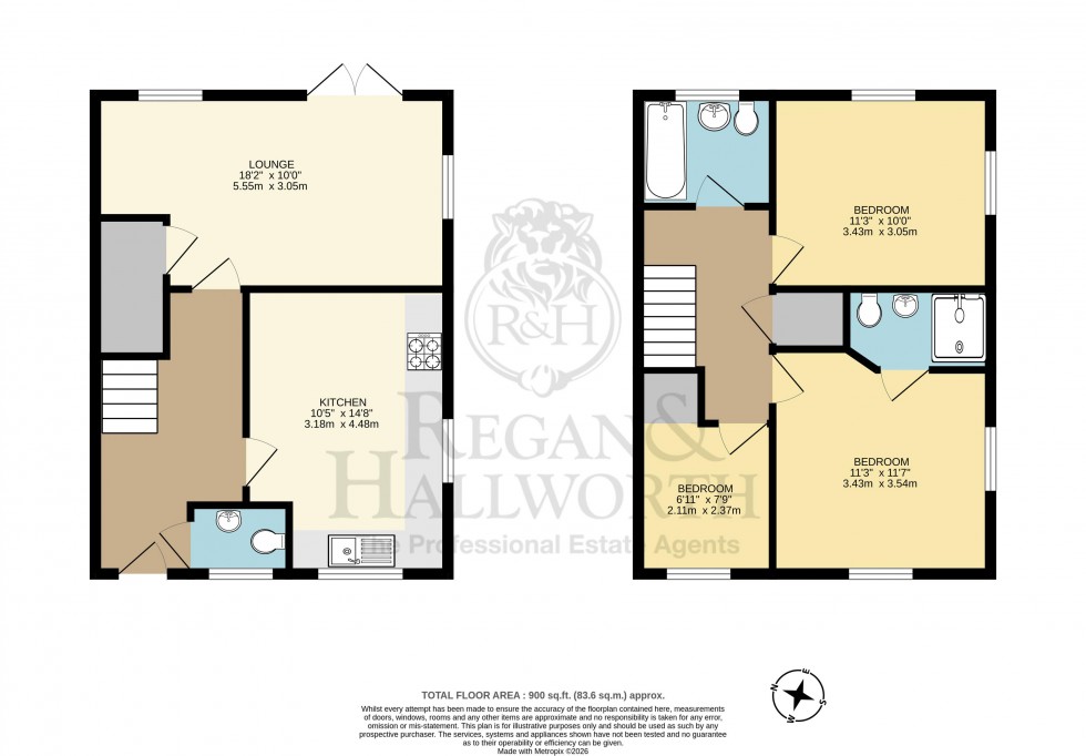 Floorplan for Hillpark Crescent, Kirkby, L32 2AY