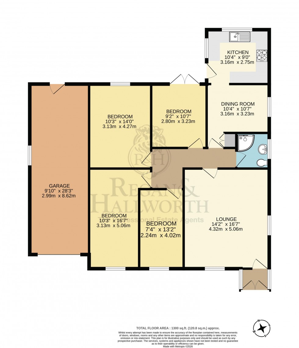 Floorplan for Alderney Drive, Hawkley Hall, WN3 5QA