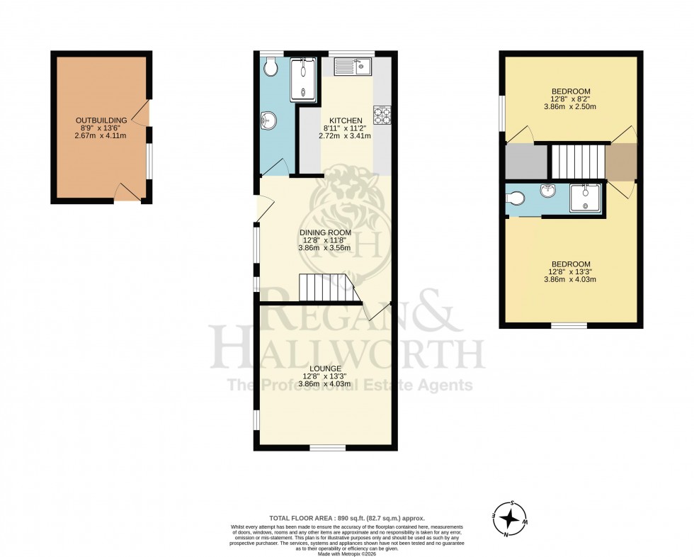 Floorplan for Ring O Bells Lane, Lathom, L40 5TE