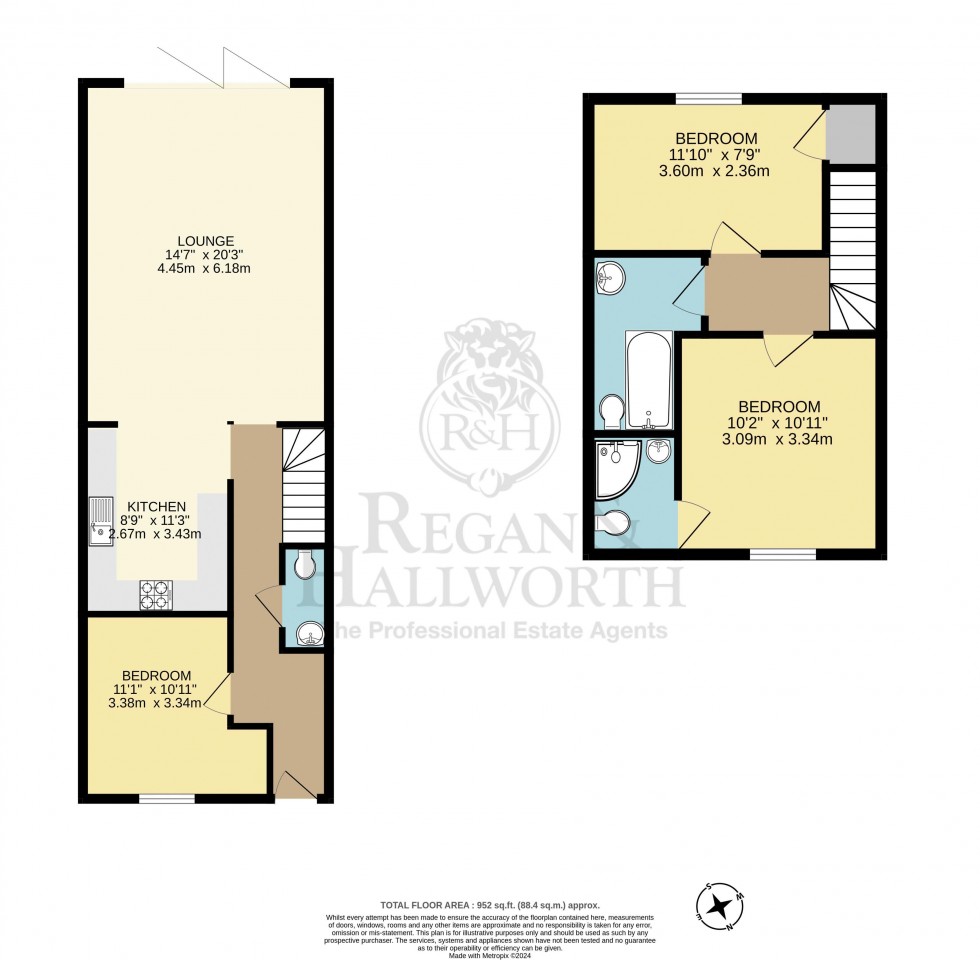 Floorplan for Canal Bank, Appley Bridge, WN6 9AW