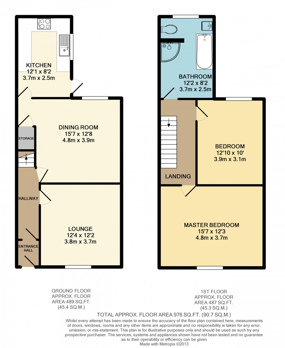 Floorplan for Heaton Street, Standish, WN6 0DA