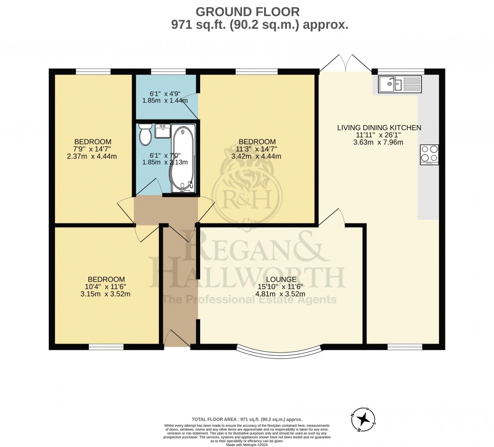 Floorplan for Ellesmere Road, Ashton-In-Makerfield, WN4 9RR