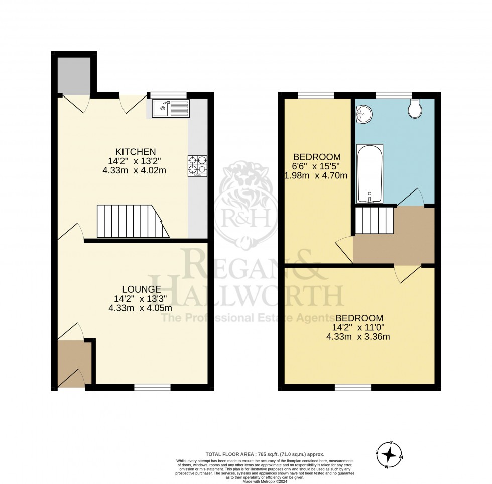 Floorplan for Thicknesse Avenue, Wigan, WN6 8PW
