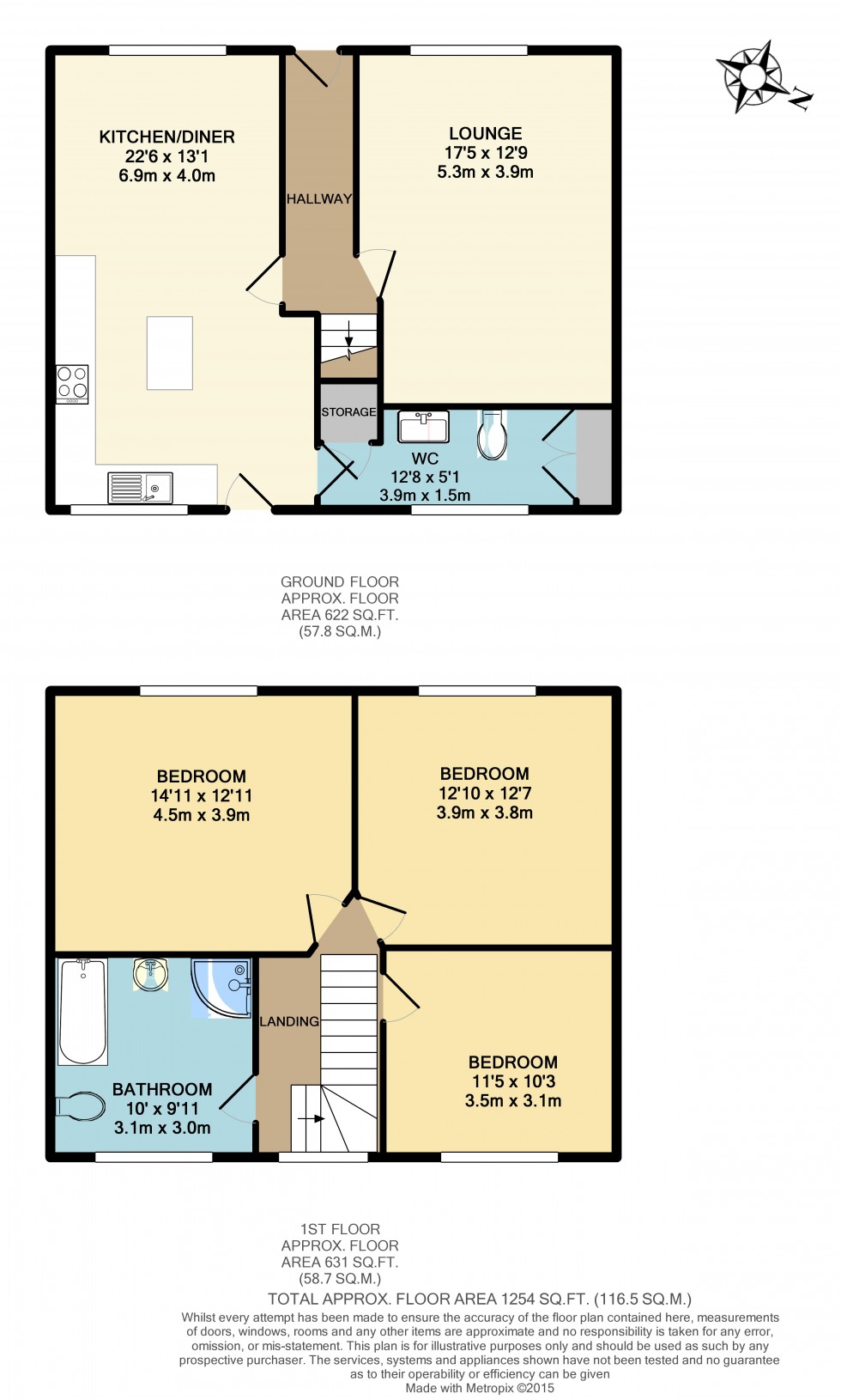 Floorplan for Mill Lane, Parbold, WN8 7NW