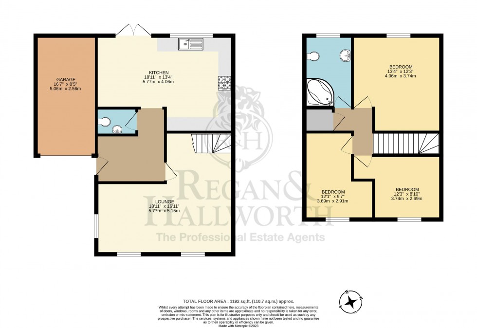Floorplan for Conway Road, Hindley Green, WN2 4PE