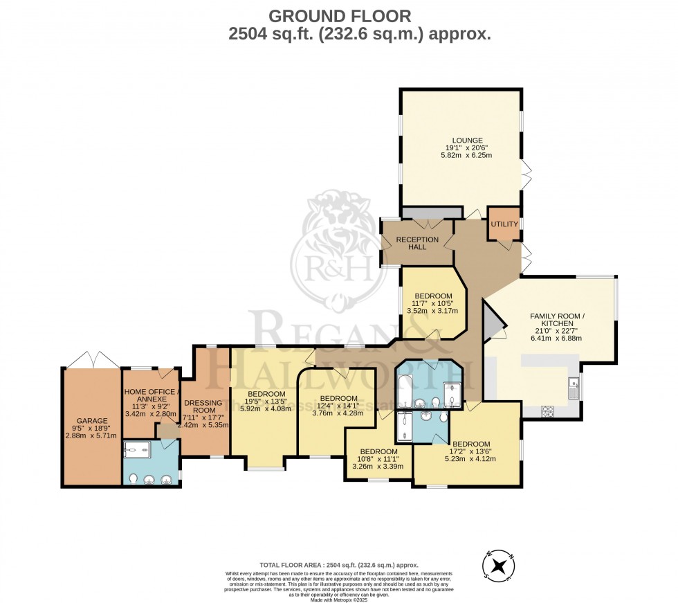 Floorplan for High Barn, Wood Lane, Heskin, PR7 5NU