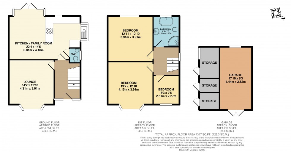 Floorplan for Junction Lane, Burscough, L40 5SS