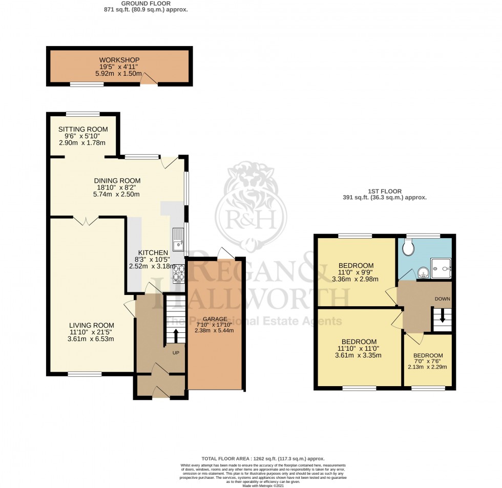 Floorplan for Tennyson Drive, Billinge, WN5 7EJ