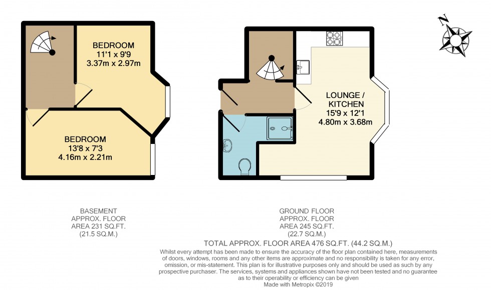 Floorplan for Flat 1, 35 Dicconson Street, Wigan, WN1 2AS