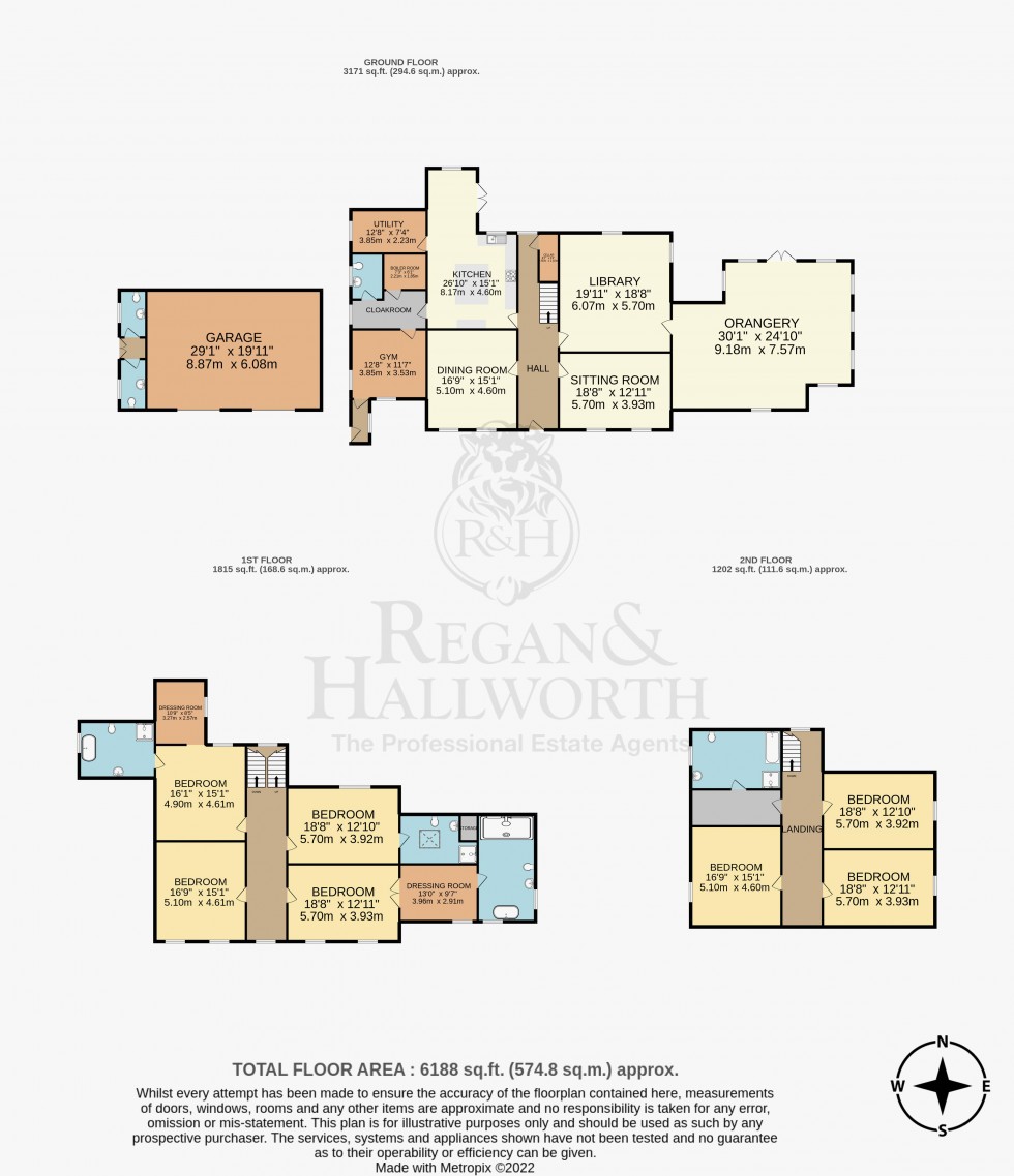 Floorplan for The Priory House, Church Street, Upholland, WN8 0ND