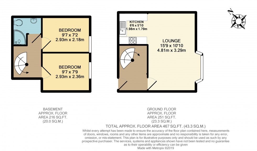 Floorplan for Flat 3, 35 Dicconson Street, Wigan, WN1 2AS