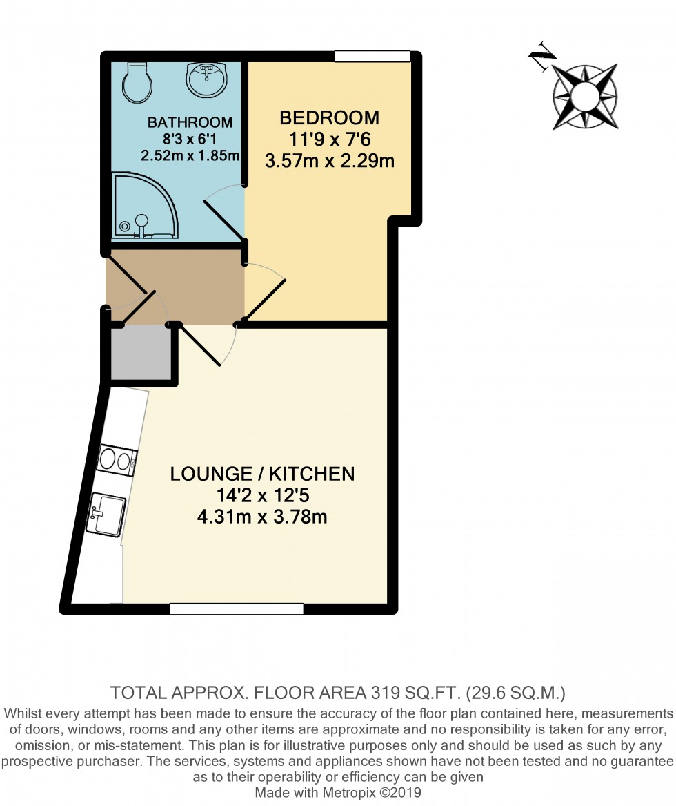 Floorplan for Flat 2, 35a Dicconson Street, Wigan, WN1 2AS