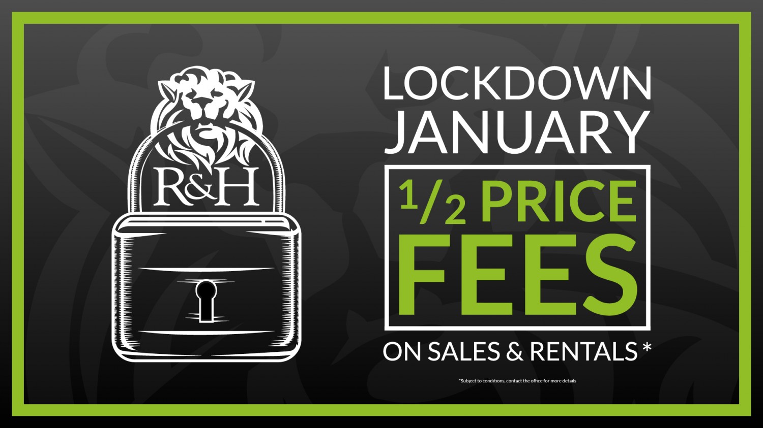 Half Price Fees on Sales and Rentals