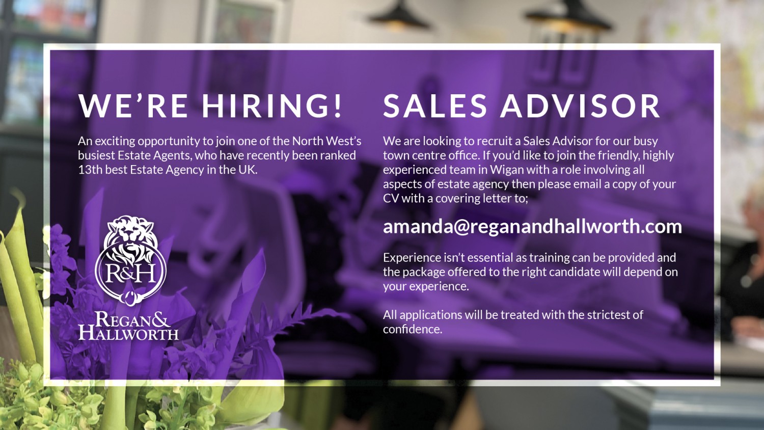 We're Hiring - Sales Advisor